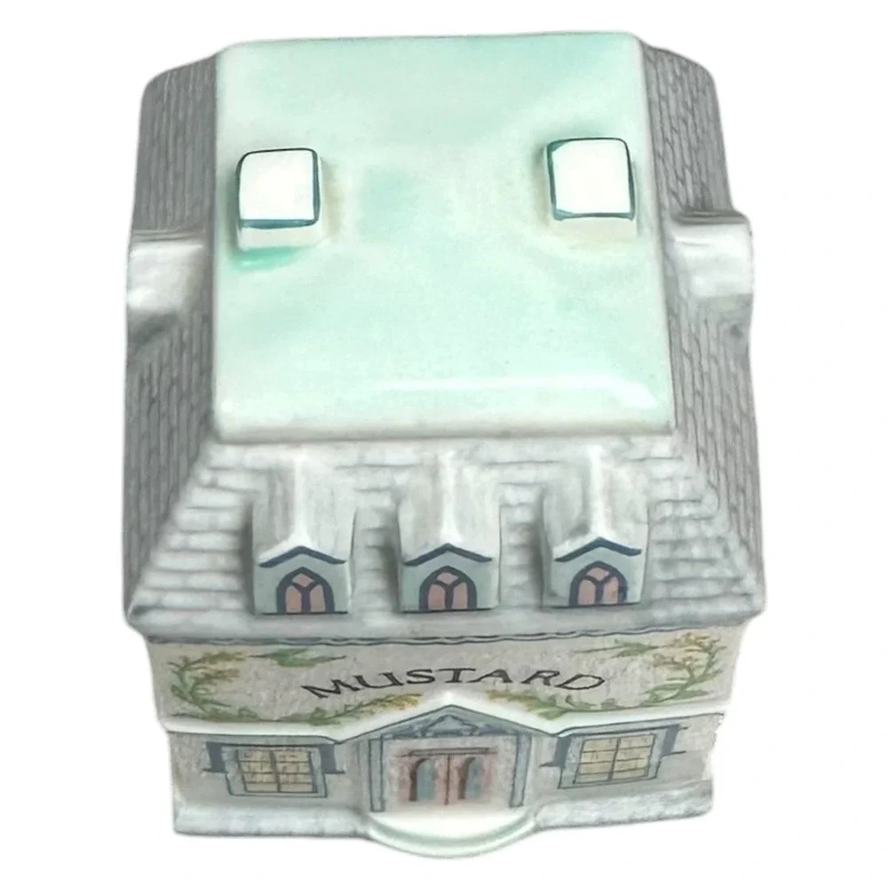 Vintage Mustard The Lenox Spice Village FinePorcelain House Jar 1989 Replacement